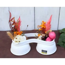 Trockenblumendeko Tischdeko Trockenblumengesteck Wohndeko