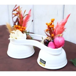 Trockenblumendeko Tischdeko Trockenblumengesteck Wohndeko