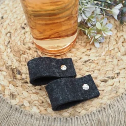 Tropfschutz Weinflasche 4er Set aus Wollfilz – individuell wählbare Farben