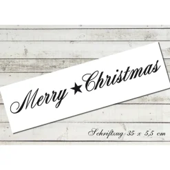 Türschild "Merry christmas" shabby chic Türaufkleber