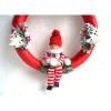 Tür-/Wandkranz rot-weiß mit Weihnachtspüppchen