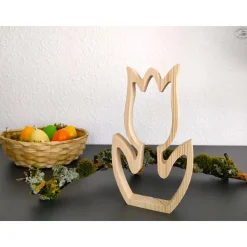 Tulpe aus Holz / Holzblume / Holztulpe / Osterdekoration