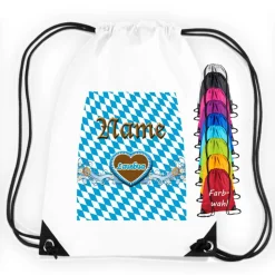 Turnbeutel Motiv bayrisch Lausbua mit Name / Junge / Volksfest / Bayern / personalisierbar / verschiedene Farben