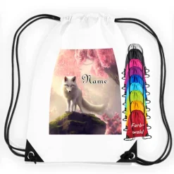 Turnbeutel Motiv Fuchs mit Name / personalisierbar / verschiedene Farben