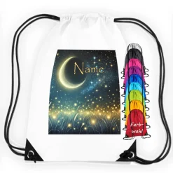 Turnbeutel Motiv Glühwürmchen mit Name / personalisierbar / verschiedene Farben
