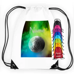 Turnbeutel Motiv Handball mit Name / personalisierbar / verschiedene Farben