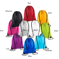 Turnbeutel Motiv Schildkröte mit Name / personalisierbar / verschiedene Farben