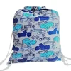 Turnbeutel, Rucksack blau mit Auto-Motiv, personalisierbar