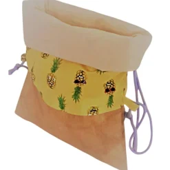 Turnbeutel, Rucksack gelb mit Ananas Motiv