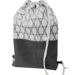 Turnbeutel, Rucksack grau/weiß
