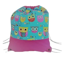 Turnbeutel, Rucksack mit Eulen, personalisierbar