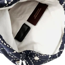 Turnbeutel, Rucksack mit Kunstleder maritim