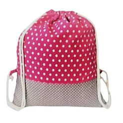 Turnbeutel, Rucksack pink mit Sterne, personalisierbar