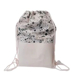 Turnbeutel, Rucksack rosa geblümt