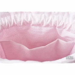 Turnbeutel/Rucksack rosa mit Doodlestickerei Elli Elefant und Wunschname