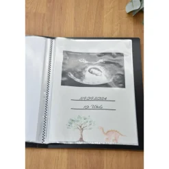 Ultraschallalbum personalisiert,  zur Aufbewahrung von Ultraschallfotos, Ultraschallbilder Mappe, Geschenk zur Geburt