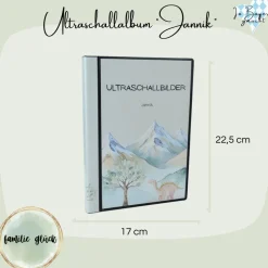 Ultraschallalbum personalisiert,  zur Aufbewahrung von Ultraschallfotos, Ultraschallbilder Mappe, Geschenk zur Geburt