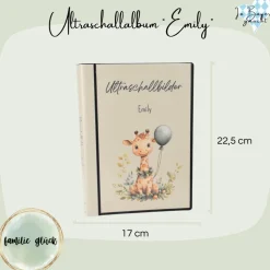 Ultraschallalbum personalisiert,  zur Aufbewahrung von Ultraschallfotos, Ultraschallbilder Mappe, Geschenk zur Geburt