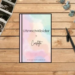 Ultraschallbilder Mappe Album für Ultraschallbilder personalisierbares Einsteckalbum stabiles Aufbewahrung