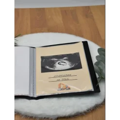 Ultraschallbilder Mappe Bagger – personalisiertes Ultraschallalbum zur Aufbewahrung deiner Ultraschallbilder als Geschenk zur Schwangerschaft