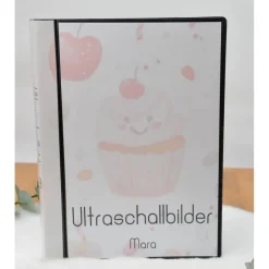 Ultraschallbilder Mappe Muffin, Ultraschallalbum,Ultraschall Album, personalisierte Ultraschallbilder Aufbewahrung