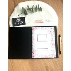 Ultraschallbilder Mappe rosa Blumen, Ultraschallalbum,Ultraschall Album, personalisierte Ultraschallbilder Aufbewahrung