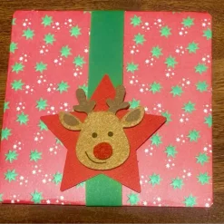 Umschlag mit Banderole für Gutschein, Geldgeschenk, mit Tannenbaum