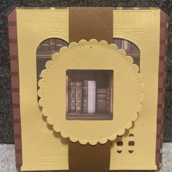 Umschlag mit Banderole für Gutschein/Geldgeschenk. Motiv: Buch, Bücher