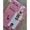 Umzug * Einzug * Alles Gute * neues Zuhause * Karte mit Haus und Schlüssel * Keraflott * Rosa Trockenblumen