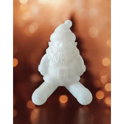Unbemalter 3D-Druck Weihnachtsmann (17cm) | PLA Figur als Leinwand für Künstler | DIY Weihnachtsdeko Modern