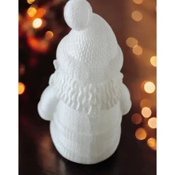 Unbemalter 3D-Druck Weihnachtsmann (17cm) | PLA Figur als Leinwand für Künstler | DIY Weihnachtsdeko Modern