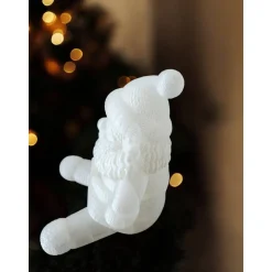 Unbemalter 3D-Druck Weihnachtsmann (17cm) | PLA Figur als Leinwand für Künstler | DIY Weihnachtsdeko Modern