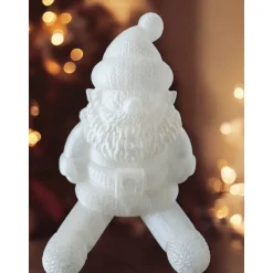 Unbemalter 3D-Druck Weihnachtsmann (17cm) | PLA Figur als Leinwand für Künstler | DIY Weihnachtsdeko Modern