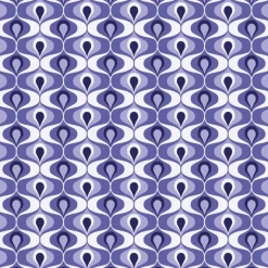 Untersetzer für Getränke VeryPeriOgee, 10 Glasuntersetzer mit Wellen-Ovalen in Purpur und Retrofarben