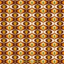 Untersetzer für Getränke VeryPeriOgee, 10 Glasuntersetzer mit Wellen-Ovalen in Purpur und Retrofarben