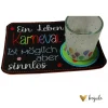 Untersetzer mit Spruch