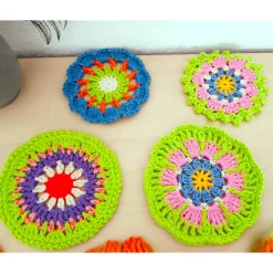 Untersetzer Tischdeko gehäkeltes Deckchen 10-13 cm Fensterdeko