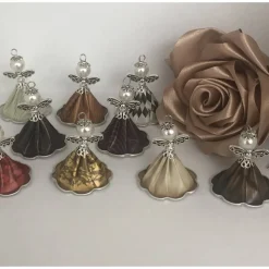 Upcycling Kapsel Engel mit Muster - Farbwahl - Weihnachten, Baumschmuck (1)