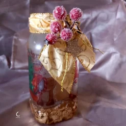 Upcycling Windlicht Weihnachten – Dekoration mit Serviettentechnik