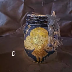 Upcycling Windlicht Weihnachten – Dekoration mit Serviettentechnik