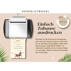 Urkunde Pferd | Pferdeparty | Pferdemensch Urkunden A4 | Urkunden ausdrucken | Kindergeburtstag | Mitgebsel Kindergeburt