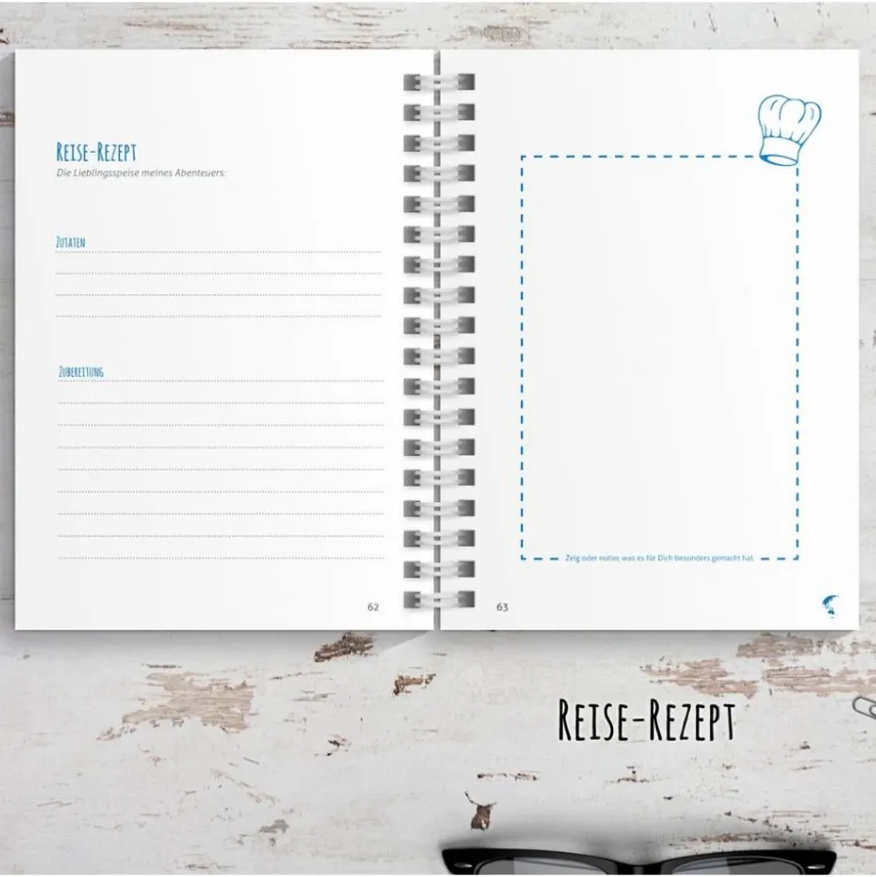 USA Reisetagebuch zum selberschreiben / als Abschiedsgeschenk - DIN A5 mit interaktiven Aufgaben & Reise-Zitaten