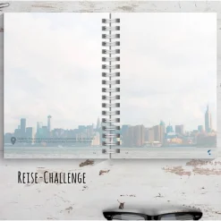 USA Reisetagebuch zum selberschreiben / als Abschiedsgeschenk - DIN A5 mit interaktiven Aufgaben & Reise-Zitaten