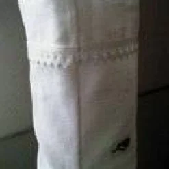 Utensilo Lichtbeutel Geschenkbeutel Skull GESTICKT Leinen Spitze Halloween