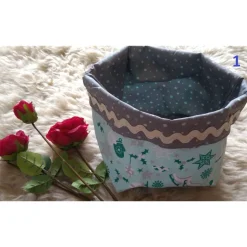 Utensilo mit weihnachtlichen Motiven – vielseitiger Stoffkorb aus Baumwolle, 16x14x16 cm