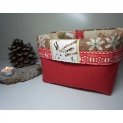 Utensilo "Natale" aus Baumwolle bunt/ rot