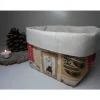 Utensilo "Natale" aus Baumwolle bunt/ beige