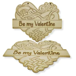 Valentinsgeschenk: Monogramm-Herzaufhänger oder Blumenstecker mit Schriftzug