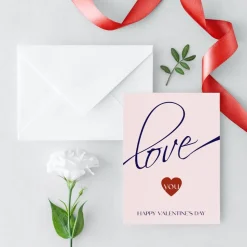 Valentinskarten Set *Love is in the Air* / 4 Geschenkkarten für Valentinstag