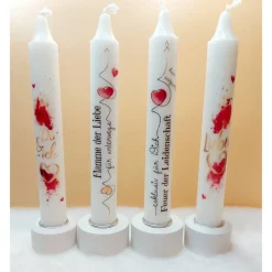 Valentinskerze mit Spruch I Liebeskerze I Geschenk I Leidenschaft I Liebe I Dekokerze I handverziert I Geschenkidee